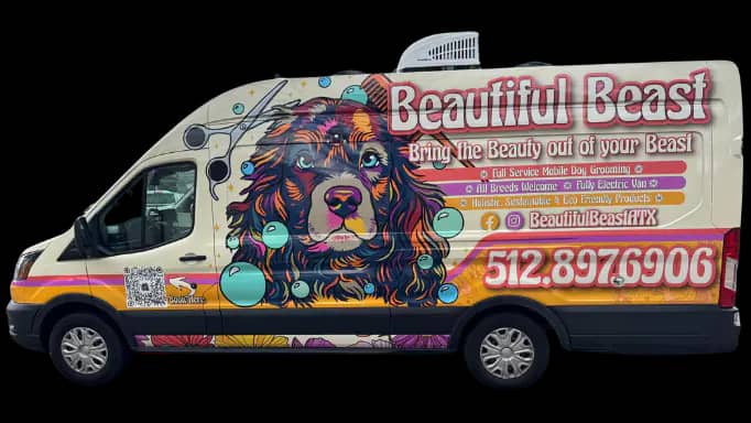 Beautiful Beast ATX mobile grooming van
