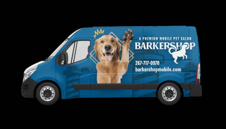 Barkershop mobile grooming van